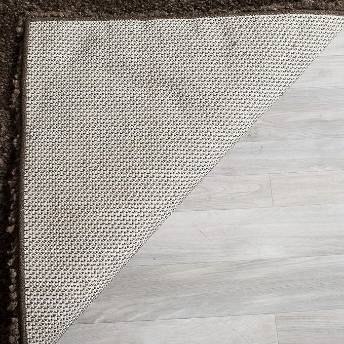 SAFAVIEH Santa Monica Shag Collection 5'3" x 7'6" Brown SGN725 Solid Non-Shedding Living Room Bedroom Dining Room Entryway Plush 2-inch Thick Area Rug