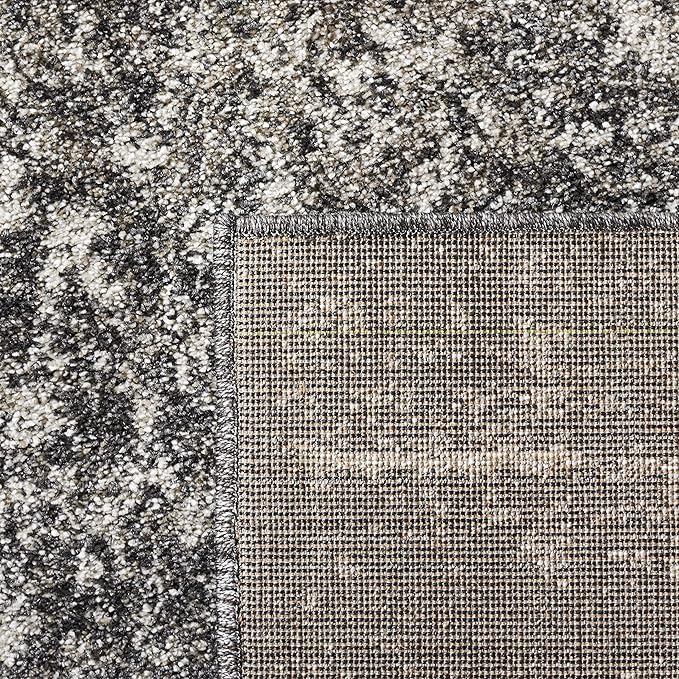 SAFAVIEH Retro Collection Area Rug - 9' x 12', Black & Light Grey, Modern Abstract Design, Non-Shedding & Easy Care, Ideal for High Traffic Areas in Living Room, Bedroom (RET2770-9079)