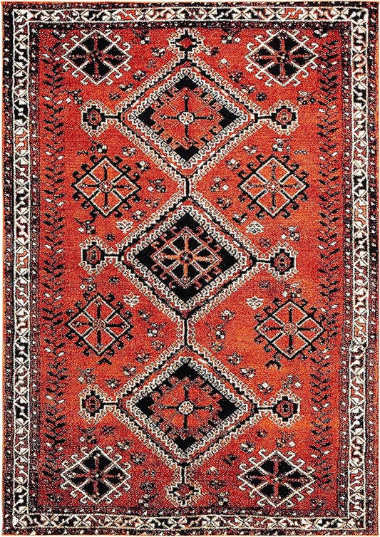 SAFAVIEH Vintage Hamadan Collection Accent Rug - 2'3" x 4', Orange & Red, Traditional Persian Design, Non-Shedding & Easy Care, Ideal for High Traffic Areas in Entryway, Living Room, Bedroom (VTH293P)