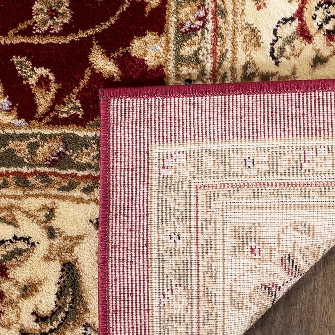 SAFAVIEH Lyndhurst Collection Accent Rug - 3'3" x 5'3", Red & Ivory, Traditional Oriental Design, Non-Shedding & Easy Care, Ideal for High Traffic Areas in Entryway, Living Room, Bedroom (LNH312A)