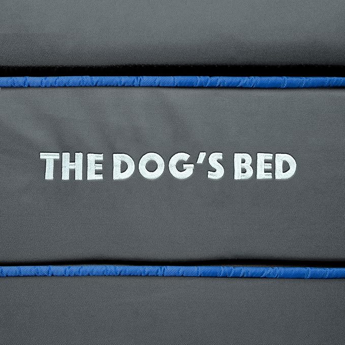 The Dog’s Bed Orthopedic Memory Foam Dog Bed, XXL Grey & Blue 54x36, Pain Relief for Arthritis, Hip & Elbow Dysplasia, Post Surgery, Lameness, Supportive, Calming, Waterproof Washable Cover