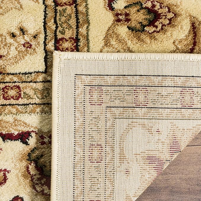 SAFAVIEH Lyndhurst Collection Area Rug - 8' x 11', Ivory & Ivory, Traditional Oriental Design, Non-Shedding & Easy Care, Ideal for High Traffic Areas in Living Room, Bedroom (LNH212L)