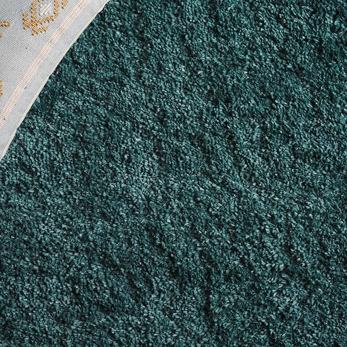 SAFAVIEH Area Rug 8x10 - Fontana Shag Collection - Large - Dark Green, Solid Pattern, Non-Shedding & Easy Cleaning, Ultra Plush Thick Pile, Ideal for Living Room, Bedroom, Dining Space (FNT800Y)