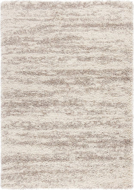 SAFAVIEH Hudson Shag Collection Accent Rug - 2' x 3', Ivory & Beige, Modern Design, Non-Shedding & Easy Care, 2-inch Thick Ideal for High Traffic Areas in Entryway, Living Room, Bedroom (SGH206B)