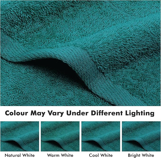 100% Cotton Hand Towels for Bathroom – Soft & Absorbent Towel Set– Pack of 6 Small Towel (34x20in) – Quick Dry Luxury Cotton Hand Towels – Teal