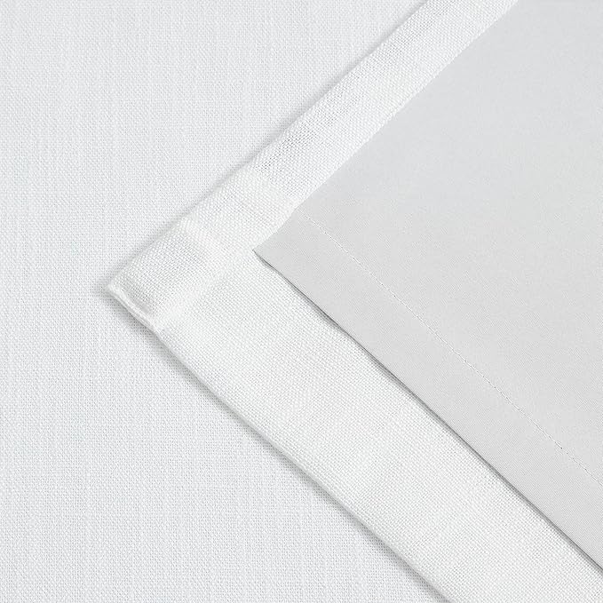 Vision Home White Pinch Pleated Full Blackout Curtains Thermal Insulated Window Curtains 72 inch for Living Room Bedroom Room Darkening Pinch Pleat Drapes with Hooks Back Tab 2 Panel 40" Wx72 L
