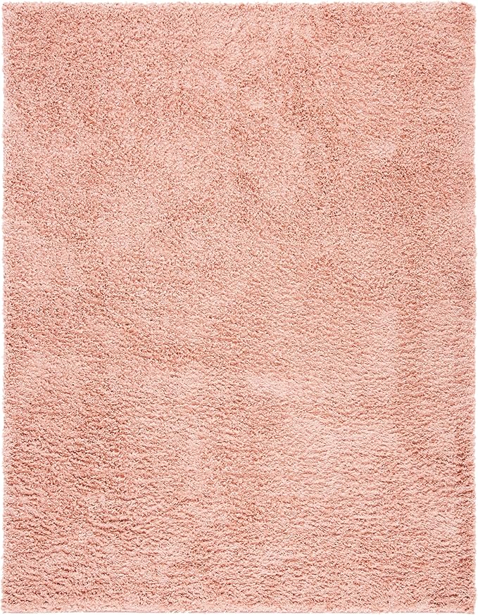 SAFAVIEH Area Rug 8x10 - August Shag Collection - Large - Rose, Solid Pattern, Non-Shedding & Easy Cleaning, Plush Thick Pile, Ideal for Living Room, Bedroom, Dining Space (AUG200X)