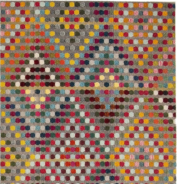SAFAVIEH Monaco Collection Area Rug - 8' x 11', Multi & Beige, Boho Diamond Design, Non-Shedding & Easy Care, Ideal for High Traffic Areas in Living Room, Bedroom (MNC204F)