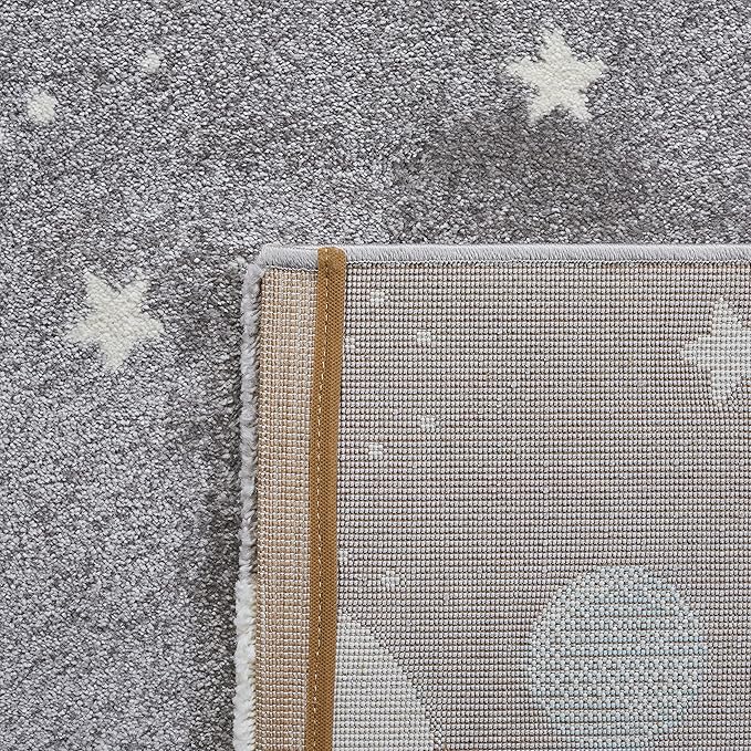 SAFAVIEH Carousel Kids Collection 5'3" Round Grey/Lavender CRK103F Outer Space Area Rug