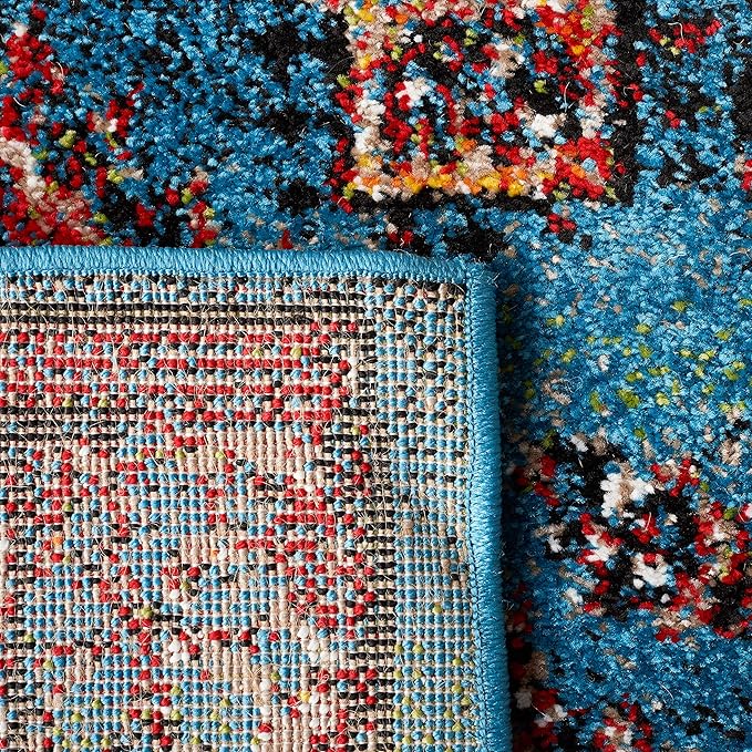 SAFAVIEH Vintage Hamadan Collection Accent Rug - 2'7" x 5', Turquoise & Black, Oriental Design, Non-Shedding & Easy Care, Ideal for High Traffic Areas in Entryway, Living Room, Bedroom (VTH204K)