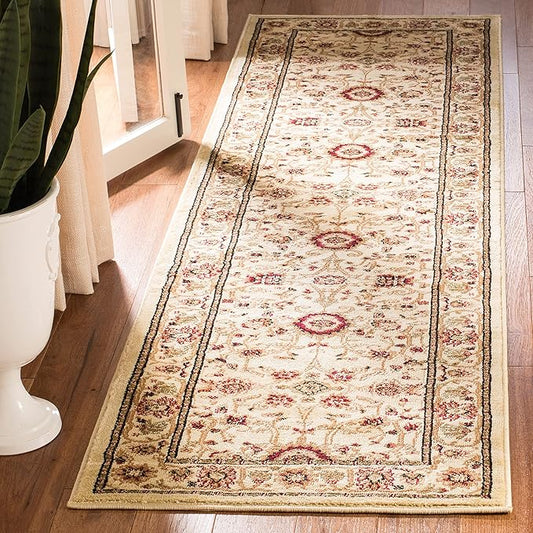 SAFAVIEH Lyndhurst Collection Runner Rug - 2'3" x 22', Ivory & Ivory, Traditional Oriental Design, Non-Shedding & Easy Care, Ideal for High Traffic Areas in Living Room, Bedroom (LNH212L)