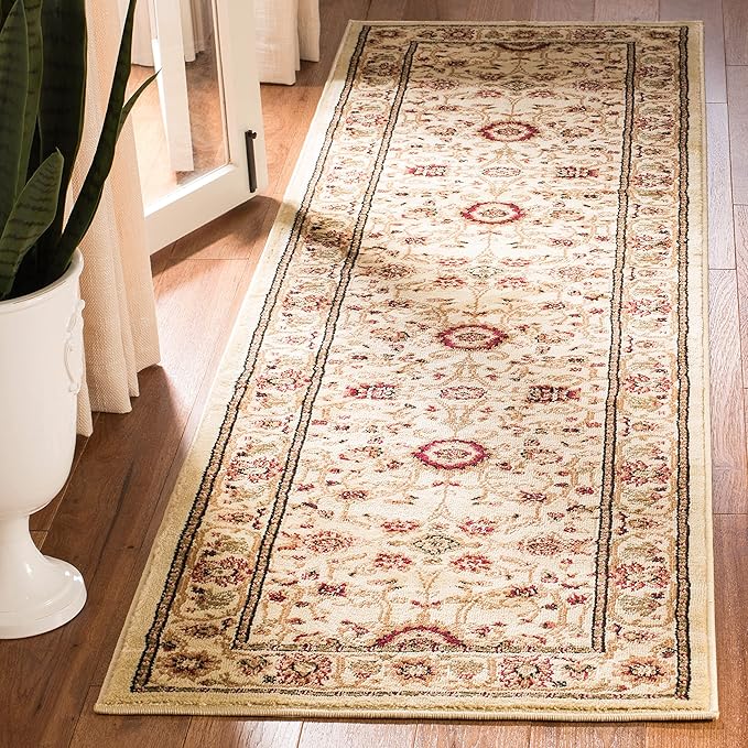SAFAVIEH Lyndhurst Collection Runner Rug - 2'3" x 12', Ivory & Ivory, Traditional Oriental Design, Non-Shedding & Easy Care, Ideal for High Traffic Areas in Living Room, Bedroom (LNH212L)