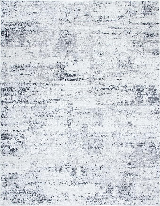 SAFAVIEH Area Rug 8x10 - Amelia Collection - Large - Ivory & Grey, Modern Design, Non-Shedding & Easy Cleaning, Ideal for Living Room, Bedroom, Office, Dining Space (ALA700C)
