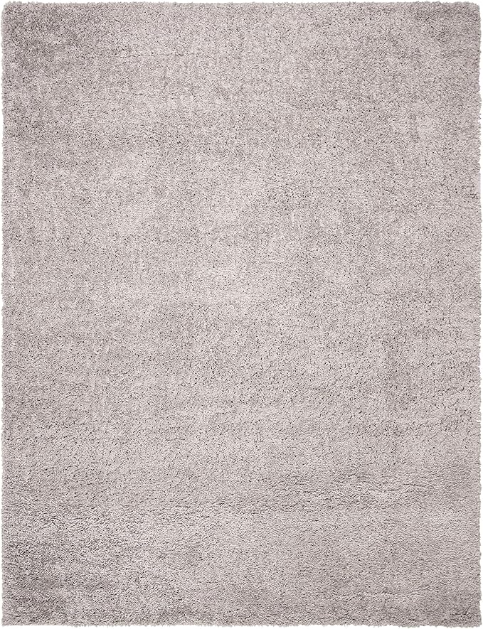 SAFAVIEH Fontana Shag Collection X-Large Area Rug - 11' x 15', Grey, Solid Design, Non-Shedding & Easy Care, 2-inch Thick Ideal for High Traffic Areas in Living Room, Bedroom (FNT800F)