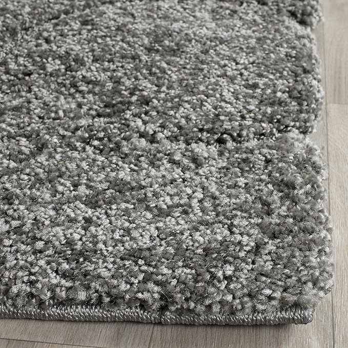 SAFAVIEH Florida Shag Collection Runner Rug - 2'3" x 11', Grey & Beige, Floral Design, Non-Shedding & Easy Care, 1.2-inch Thick Ideal for High Traffic Areas in Living Room, Bedroom (SG464-8013)
