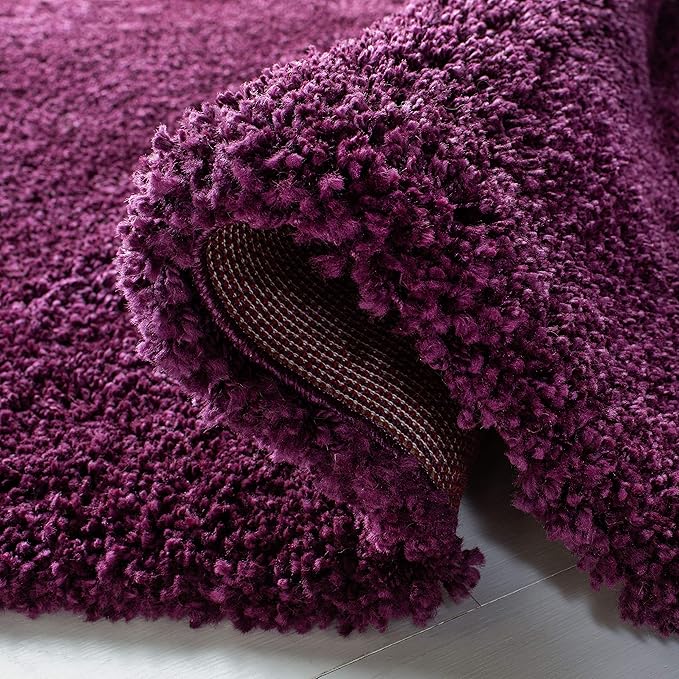SAFAVIEH Santa Monica Shag Collection 9' x 12' Purple SGN725 Solid Non-Shedding Living Room Bedroom Dining Room Entryway Plush 2-inch Thick Area Rug