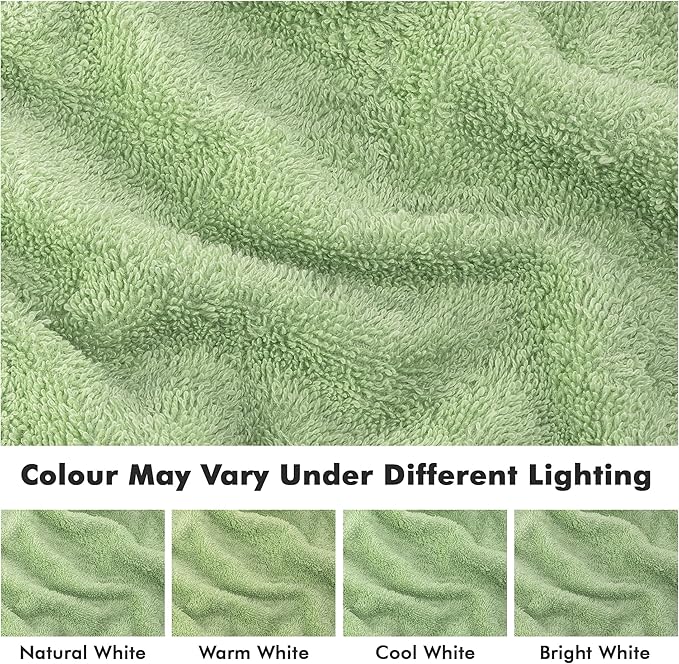 Face Towels Pack of 12 – 100% Cotton Wash Cloths (12x12 inch) – Soft, Quick Dry & Highly Absorbent Hand Towels for Bathroom, Spa, Gym, Kitchen and for Daily Use - (Light Green)