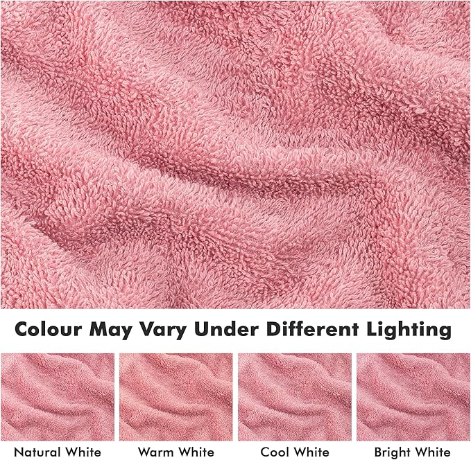 Face Towels Pack of 12 – 100% Cotton Wash Cloths (12x12 inch) – Soft, Quick Dry & Highly Absorbent Hand Towels for Bathroom, Spa, Gym, Kitchen and for Daily Use - (Baby Pink)