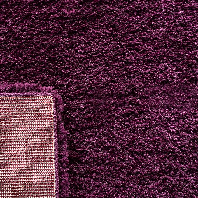 SAFAVIEH Santa Monica Shag Collection 9' x 12' Purple SGN725 Solid Non-Shedding Living Room Bedroom Dining Room Entryway Plush 2-inch Thick Area Rug