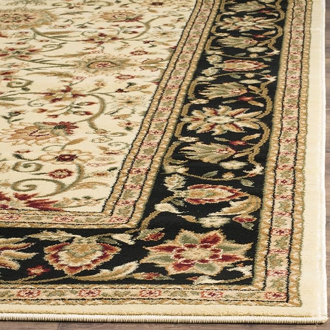 SAFAVIEH Lyndhurst Collection Runner Rug - 2'3" x 6', Ivory & Black, Traditional Oriental Design, Non-Shedding & Easy Care, Ideal for High Traffic Areas in Living Room, Bedroom (LNH212B)