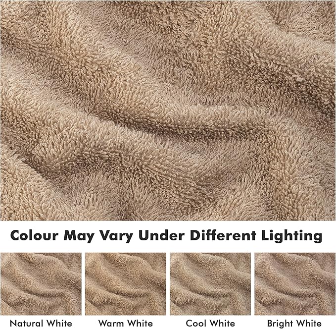Face Towels Pack of 12 – 100% Cotton Wash Cloths (12x12 inch) – Soft, Quick Dry & Highly Absorbent Hand Towels for Bathroom, Spa, Gym, Kitchen and for Daily Use - (Beige)