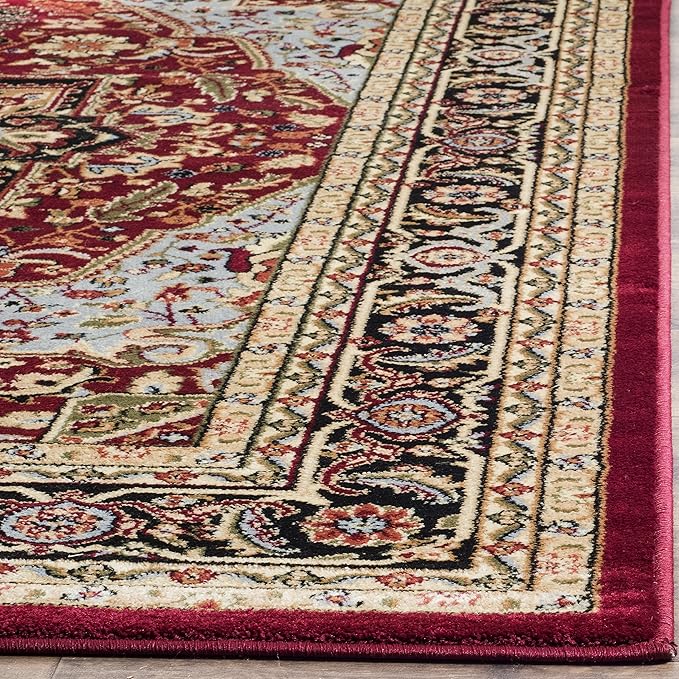 SAFAVIEH Lyndhurst Collection Accent Rug - 3'3" x 5'3", Red & Black, Traditional Oriental Design, Non-Shedding & Easy Care, Ideal for High Traffic Areas in Entryway, Living Room, Bedroom (LNH330B)
