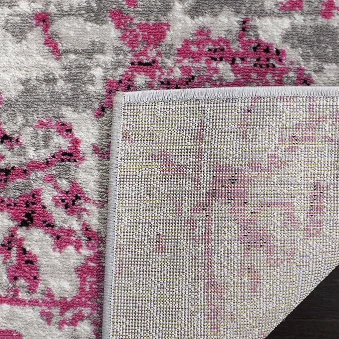 SAFAVIEH Skyler Collection 10' x 14' Pink/Ivory SKY186N Modern Abstract Non-Shedding Living Room Dining Bedroom Area Rug