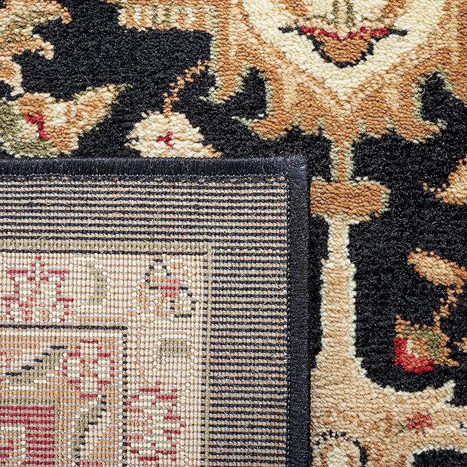 SAFAVIEH Lyndhurst Collection Area Rug - 6' x 9', Black & Red, Traditional Oriental Design, Non-Shedding & Easy Care, Ideal for High Traffic Areas in Living Room, Bedroom (LNH330Y)