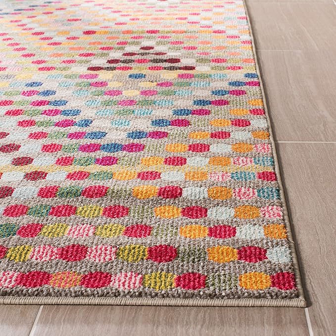SAFAVIEH Monaco Collection Runner Rug - 2'2" x 8', Multi & Beige, Boho Diamond Design, Non-Shedding & Easy Care, Ideal for High Traffic Areas in Living Room, Bedroom (MNC204F)