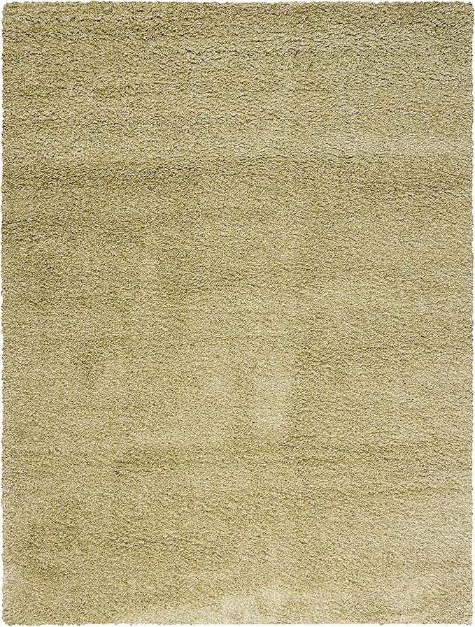 SAFAVIEH Santa Monica Shag Collection 9' x 12' Green SGN725 Solid Non-Shedding Living Room Bedroom Dining Room Entryway Plush 2-inch Thick Area Rug