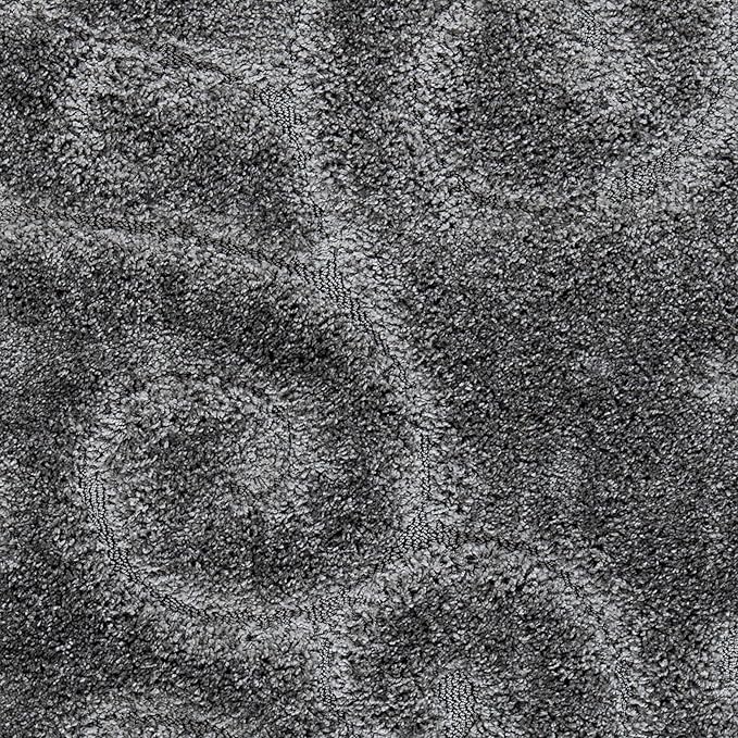 SAFAVIEH Area Rug 11x15 - Florida Shag Collection - Large - Grey, Scroll Design, Non-Shedding & Easy to Clean, High-Low Plush Pile, Ideal for Living Room, Bedroom, Dining Space (SG455-8013)