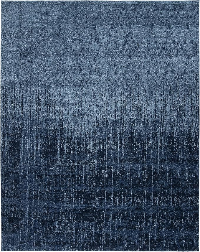SAFAVIEH Area Rug 8x10 - Retro Collection - Large - Light Blue & Blue, Modern Abstract Design, Non-Shedding & Easy Cleaning, Ideal for Living Room, Bedroom, Office, Dining Space (RET2770-6065)