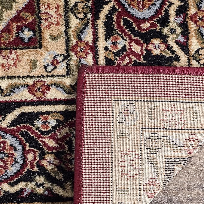 SAFAVIEH Lyndhurst Collection Area Rug - 8' x 10', Red & Black, Traditional Oriental Design, Non-Shedding & Easy Care, Ideal for High Traffic Areas in Living Room, Bedroom (LNH330B)