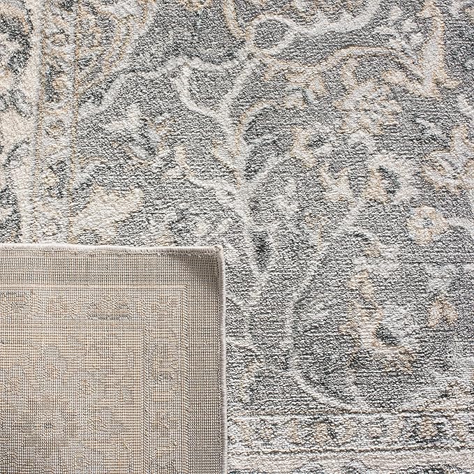 SAFAVIEH Isabella Collection Runner Rug - 2'2" x 11', Grey & Dark Grey, Oriental Design, Non-Shedding & Easy Care, Ideal for High Traffic Areas in Living Room, Bedroom (ISA912H)
