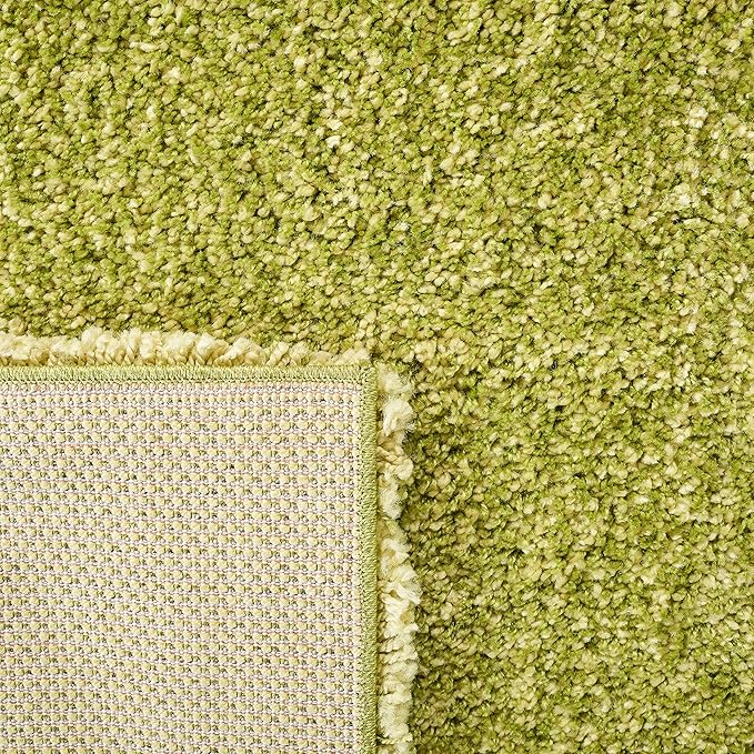 SAFAVIEH Santa Monica Shag Collection 9' x 12' Green SGN725 Solid Non-Shedding Living Room Bedroom Dining Room Entryway Plush 2-inch Thick Area Rug