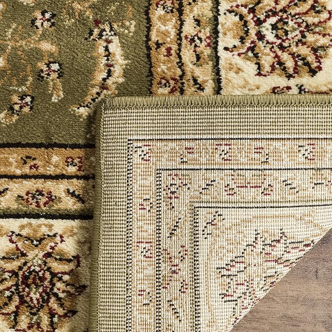 SAFAVIEH Lyndhurst Collection Area Rug - 5'3" x 7'6", Sage & Ivory, Traditional Oriental Design, Non-Shedding & Easy Care, Ideal for High Traffic Areas in Living Room, Bedroom (LNH219B)