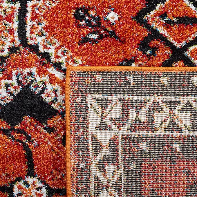 SAFAVIEH Vintage Hamadan Collection Accent Rug - 4' x 6', Orange & Red, Oriental Persian Design, Non-Shedding & Easy Care, Ideal for High Traffic Areas in Entryway, Living Room, Bedroom (VTH293P)